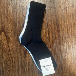 NWT Flawed Madewell Women's Two-Pack Knee-High Socks Black White NS543